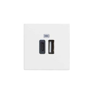 بريزة USB ابيض كلاسيا