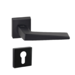 Doganlar Penta Turkish Rosette Cylinder Door Handle Set – Black Matte