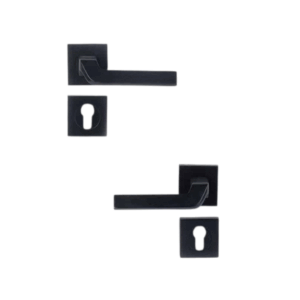 Doganlar Zirve Turkish Rosette Door Handle Set – Matte Nickel