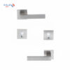 Shabana Sicuro Door Handle Set With Cylinder 4 Pcs Nickel Matt 557