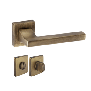 Doganlar Turkuaz Olifa Turkish Rosette Bathroom Door Handle Set – Yellow Oxide