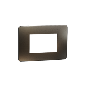Schneider Cover Frame 3 Slot Aluminum- Black