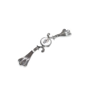 Furniture Handle 12.8 Cm-silver/porcelain