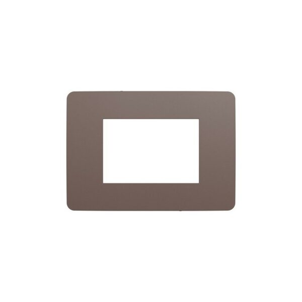 Shabana Stores Schneider New Unica Studio Cover Frame 3 Slots Dark Brown Black 1 New
