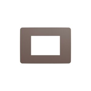 Shabana Stores Schneider New Unica Studio Cover Frame 3 Slots Dark Brown White 1 New
