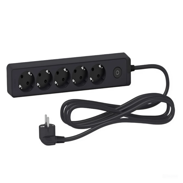 Schneider Electric Extension 5 Sockets 3m-black