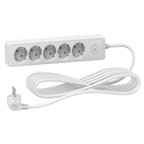 Schneider Electric Extension 5 Sockets 5m-white