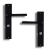 Al - Ahram Bathroom Door Handle Set Afm - Black