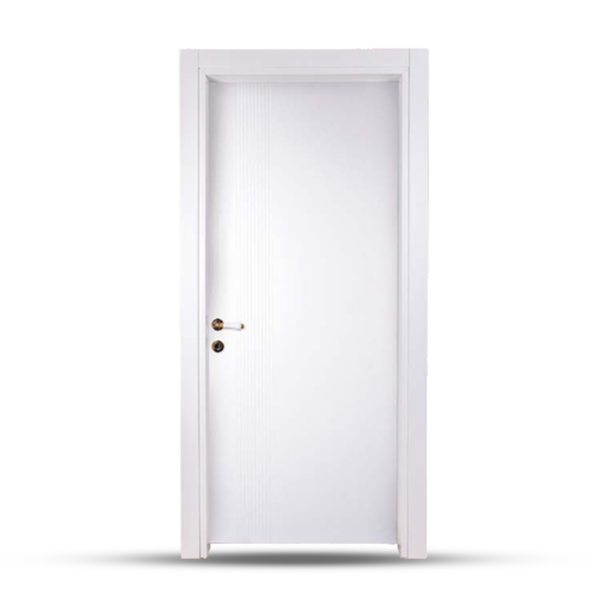 باري وود باب خشب داخلى سادة مضلع كود Mp113-02 ابيض - 80/90سم